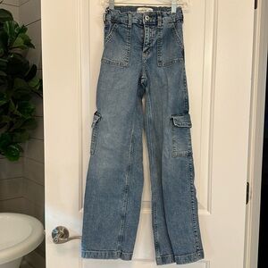 Abercrombie Kids Jeans girls tall Size 9/10 adjustable waist